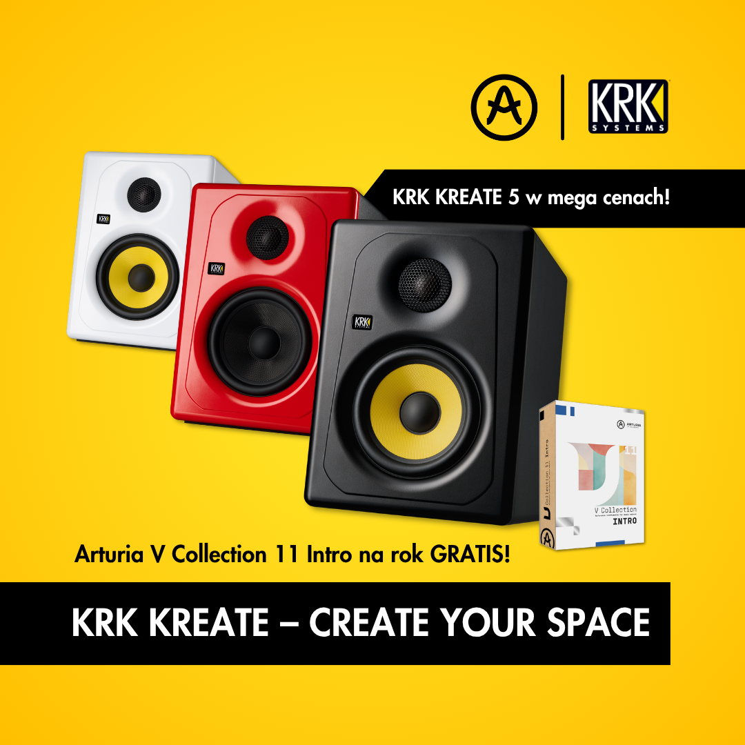 KRK KREATE 5 w najniższej cenie + Arturia V Collection 11 Intro za darmo. Co warto wiedzieć przed zakupem?