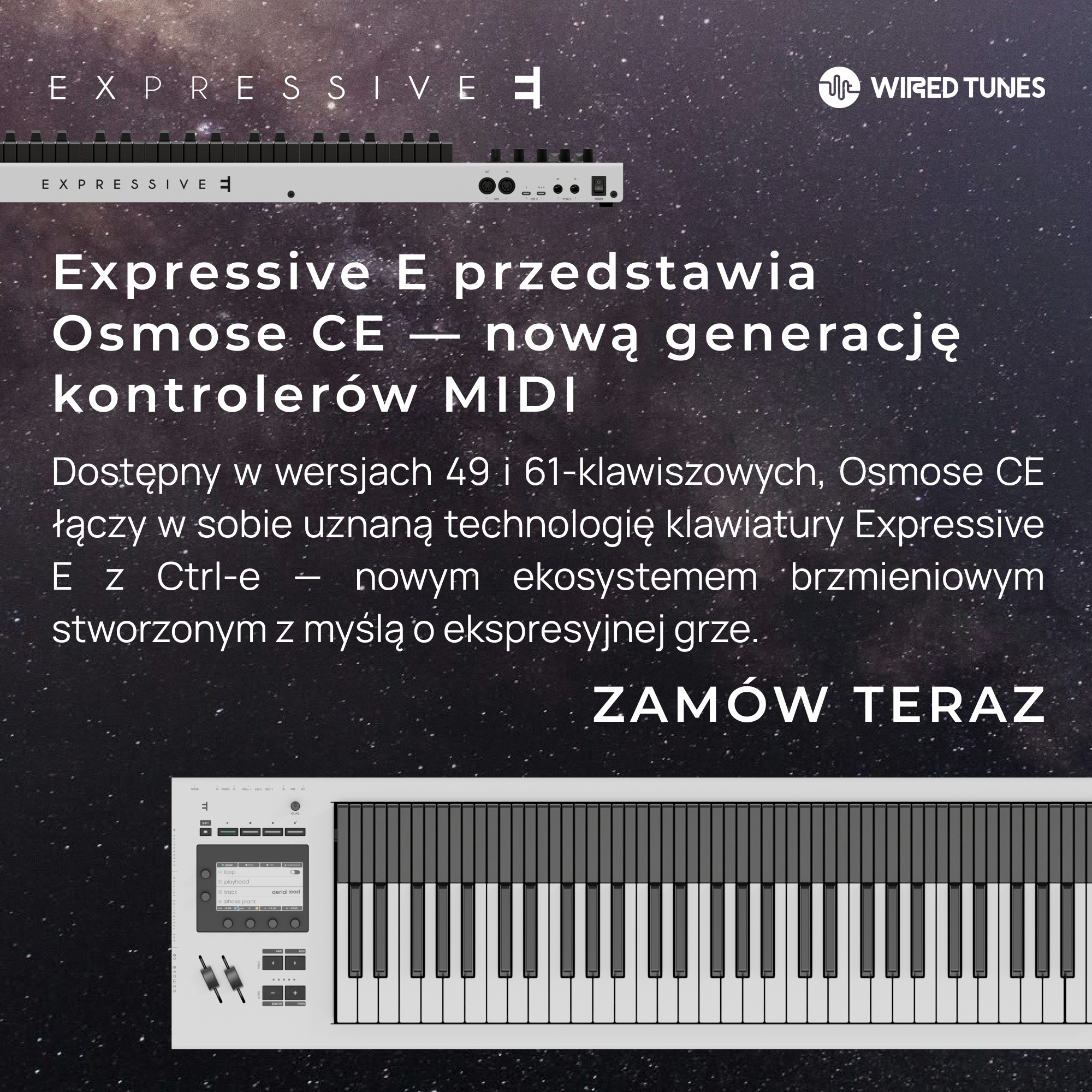Expressive E Osmose CE: ten sam mechanizm klawiatury co Osmose, bez syntezatora w srodku