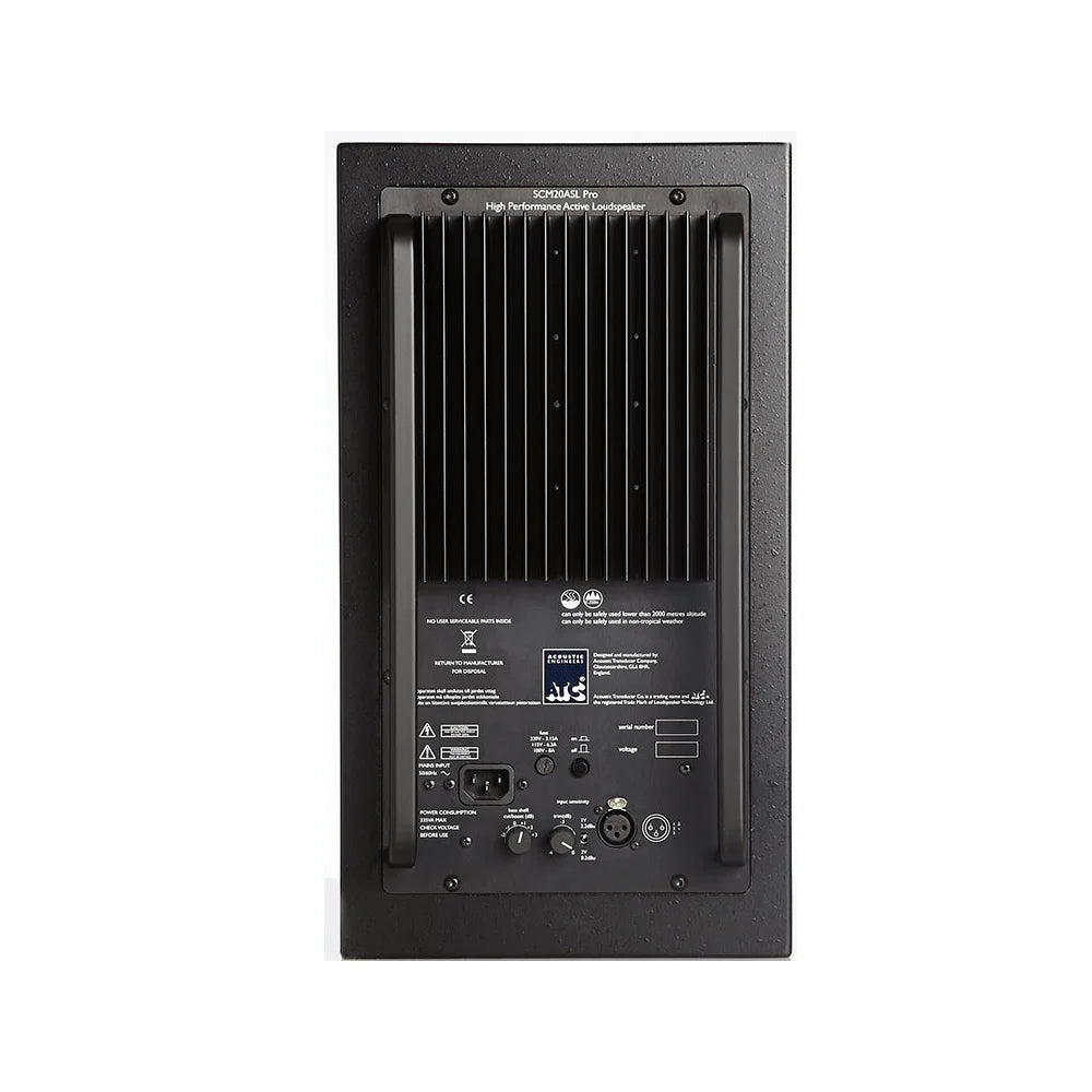 Para aktywnych monitorów studyjnych 2-drożnych ATC SCM20ASL PRO MK2 6,5 cala - widok z tyłu