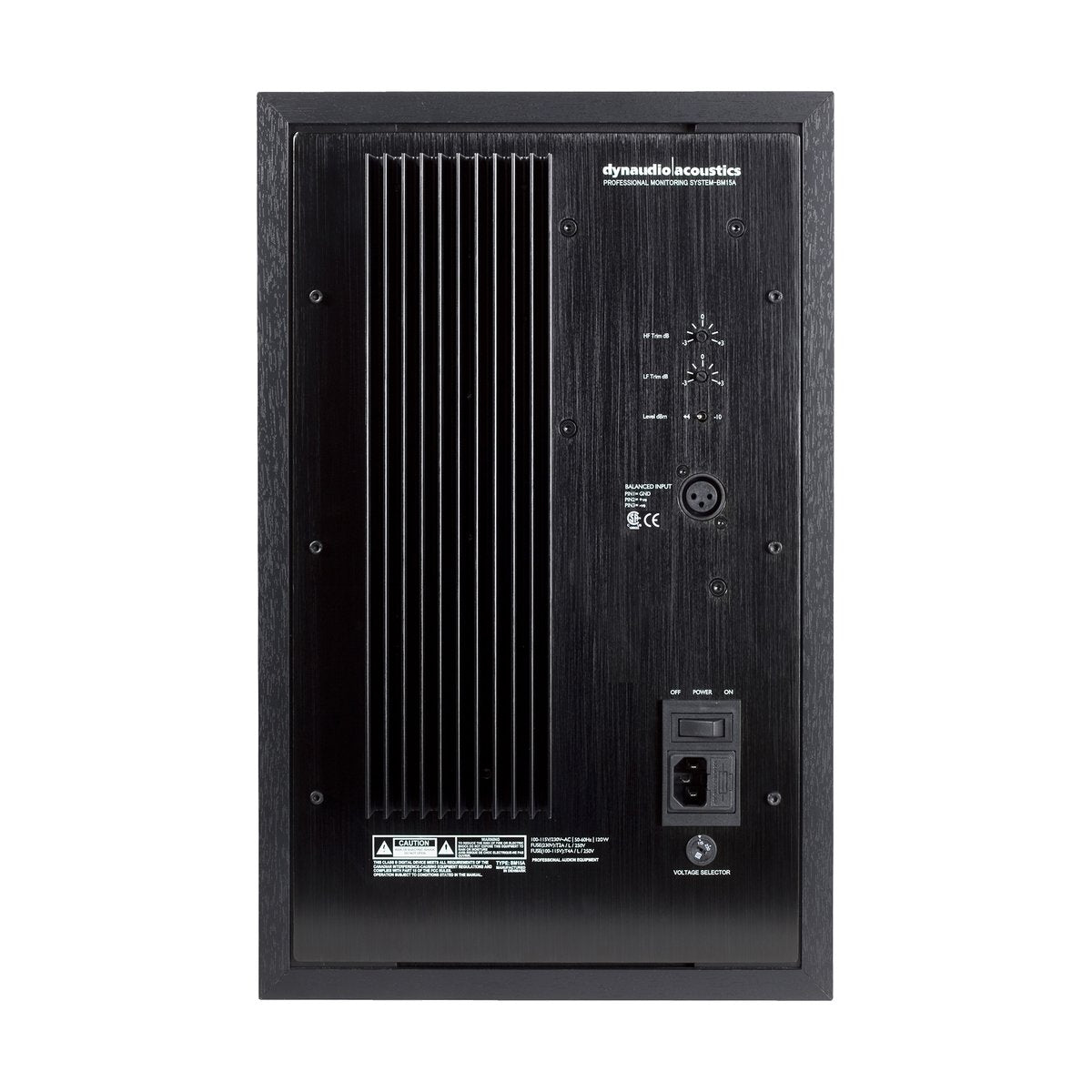 Aktywny monitor studyjny Dynaudio BM15A Left (Lewy) - widok z tyłu