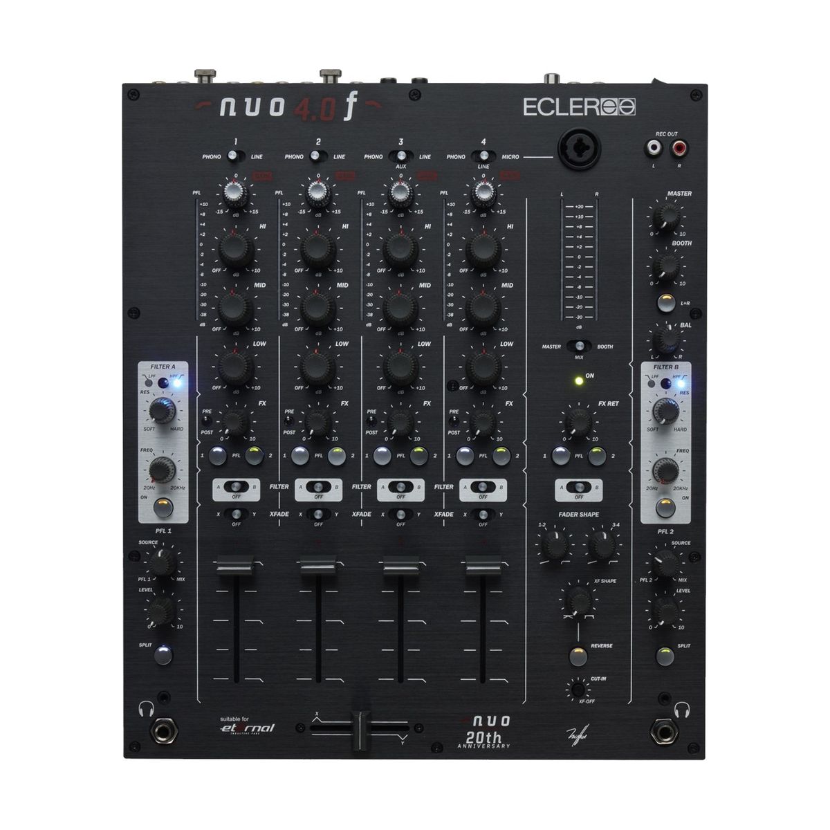 Ecler NUO 4.0F Black - Mikser DJ