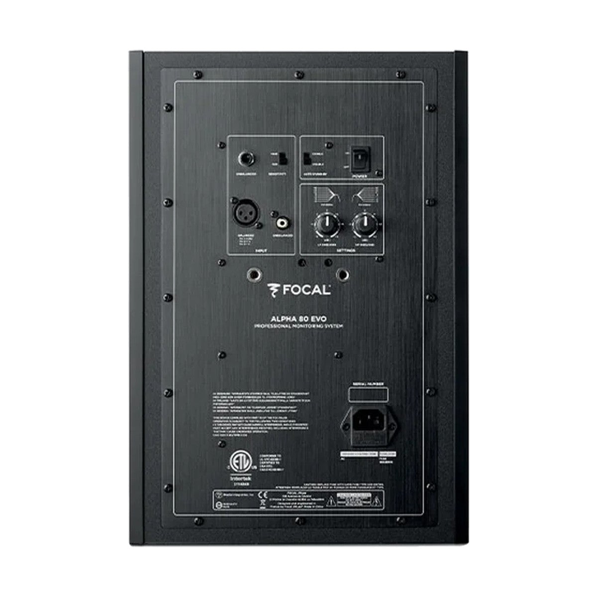 Monitor studyjny aktywny Focal Alpha Evo 80, 2‑drożny – zdjęcie produktu - widok z tyłu