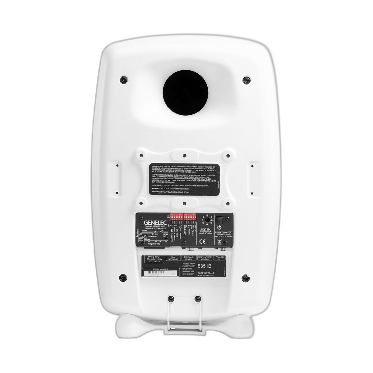 Aktywny monitor współosiowy 3-drożny Genelec 8351B White (Biały) - widok z tyłu