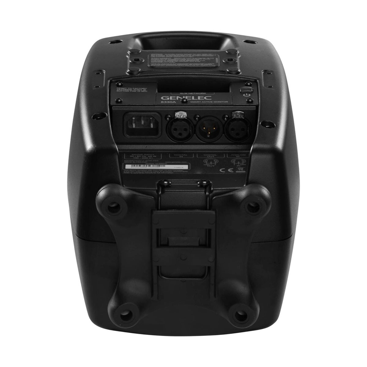 Aktywny monitor studyjny Genelec 8330A Black z systemem SAM widok od spodu