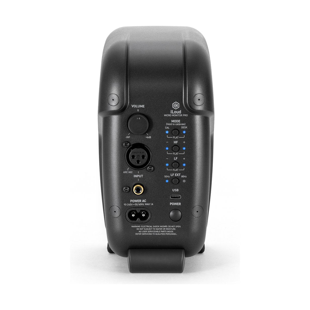 Aktywny monitor studyjny IK Multimedia iLoud Micro Monitor Pro Black Single (Czarny, 1 sztuka) - widok z tyłu