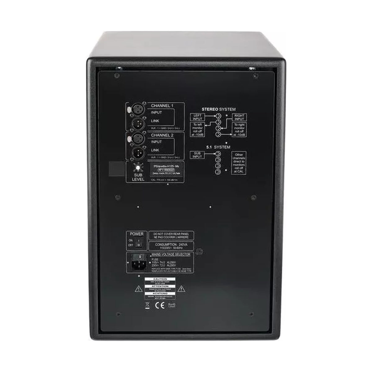 PSI Audio A125-M SUB Metal Black - Aktywny subwoofer studyjny