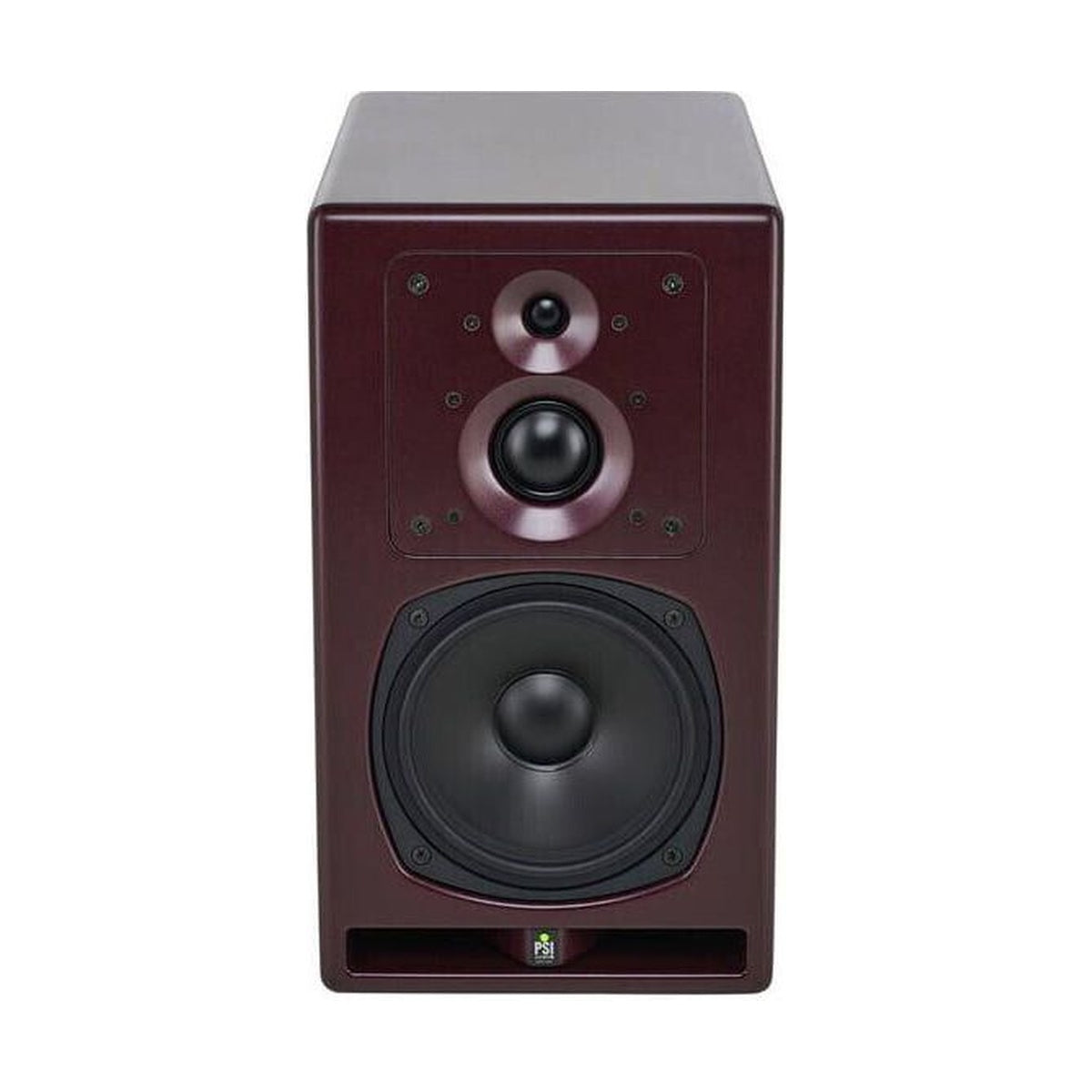 Monitor studyjny aktywny kompaktowy PSI Audio A23-M, czerwony, 3‑drożny – zdjęcie produktu - widok z przodu