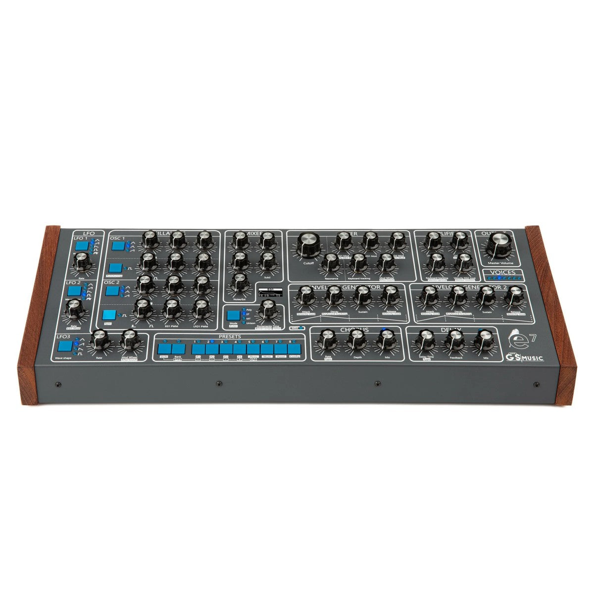 GS Music e7 Analog Polyphonic Synthesizer (Grey)