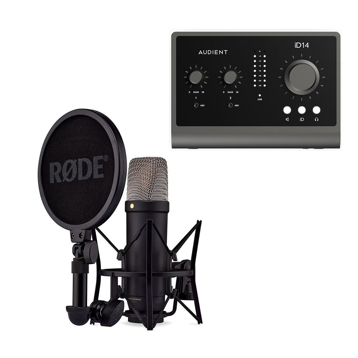 Audient iD14 MKII + Rode NT1 5th Gen Black