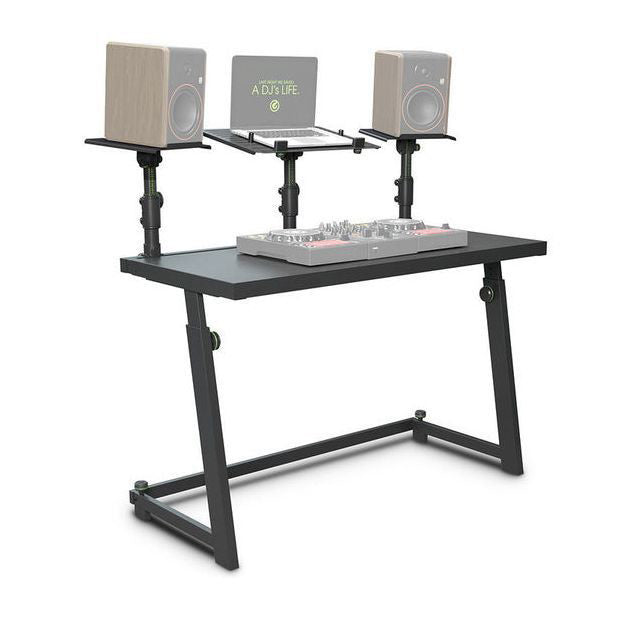 Gravity FDJT 01 - DJ Desk with Adjustable Loudspeaker and Laptop Trays