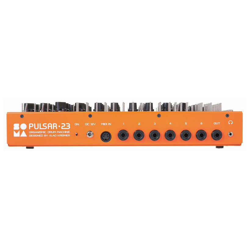 Soma Pulsar 23 orange drum machine