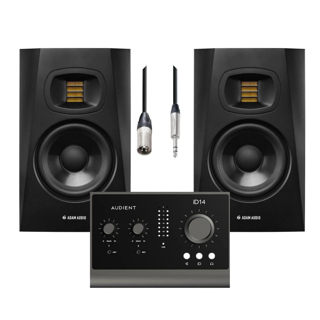 ADAM T5V 2 pcs + AUDIENT iD14 MKII + Adam Hall 5 STAR BMV 0500 2 pcs