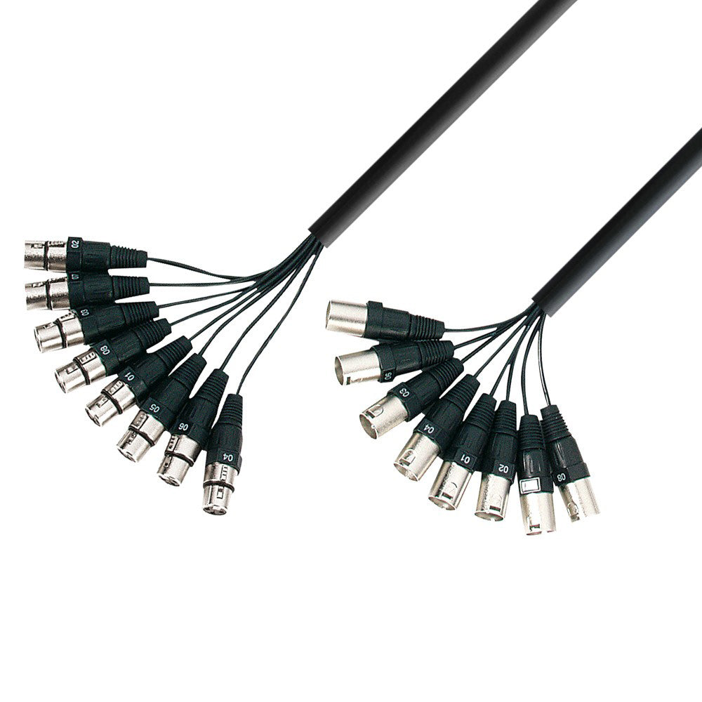 Adam Hall Cables K3 L8 MF 0300 - Multicore Cable 8 x XLR male to 8 x XLR female 3 m