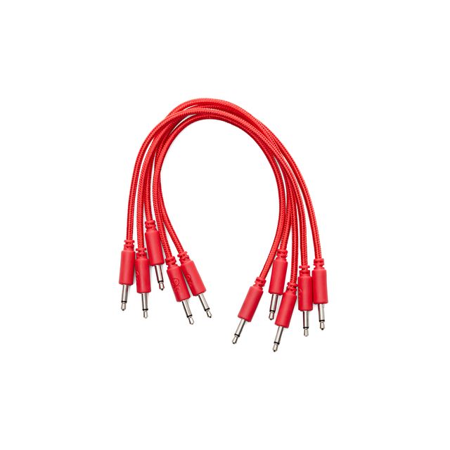 Erica Synths 5 pcs 20 cm braided cables, red