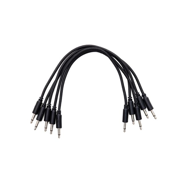 Erica Synths 5 pcs 20 cm braided cables, black