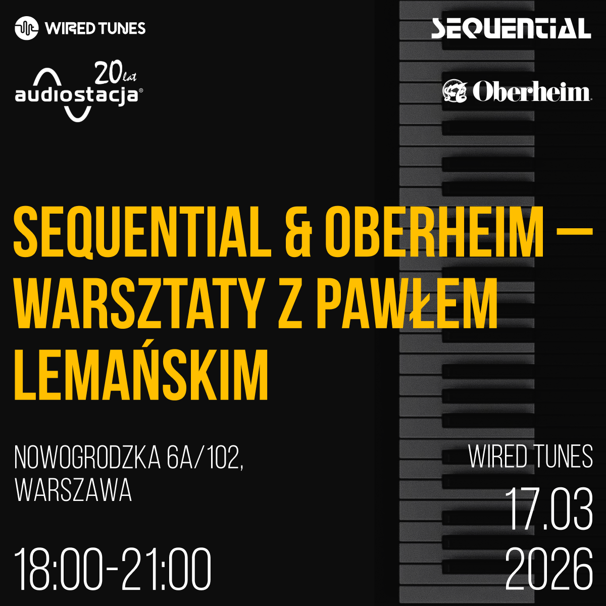 Sequential & Oberheim – warsztaty z Pawłem Lemańskim w Wired Tunes