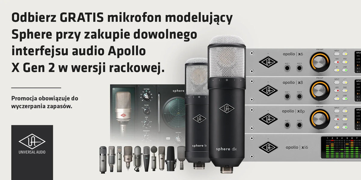 Promocja Universal Audio: Apollo X Gen 2 w wersji rackowej i mikrofony Sphere LX oraz DLX gratis