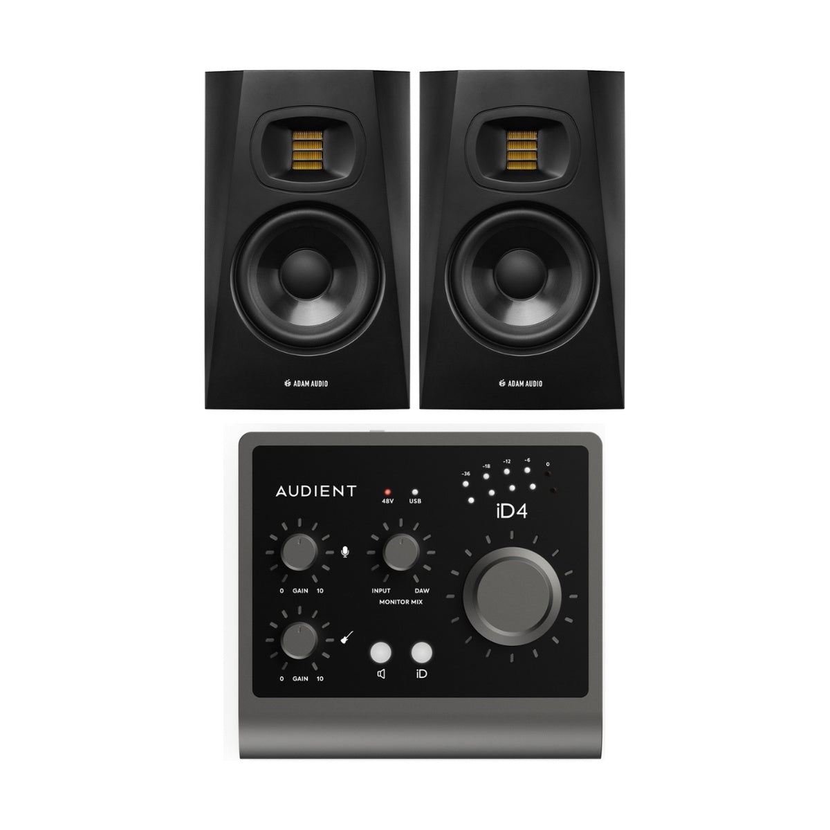 ADAM T5V 2pcs + Audient iD4 MKII