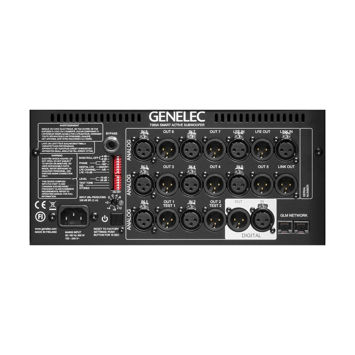 Aktywny subwoofer studyjny Genelec 7360A Black widok od spodu