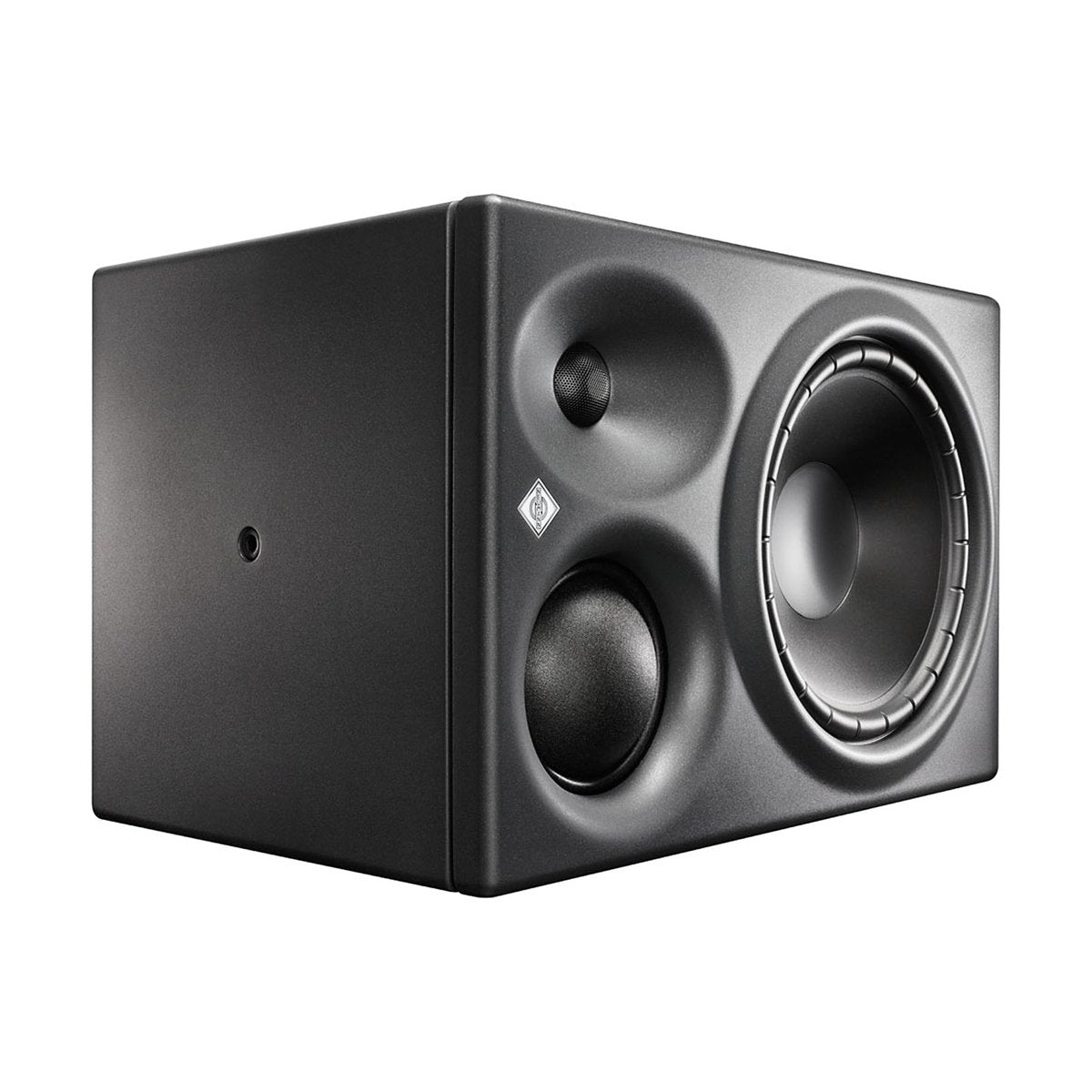 Aktywny 3-drożny monitor studyjny Neumann KH 310 A L G wersja lewa szara - widok z lewej strony