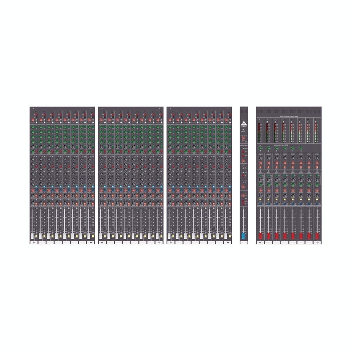 Trident 24 Channel 8 Buss Console With LED Meter Bridge