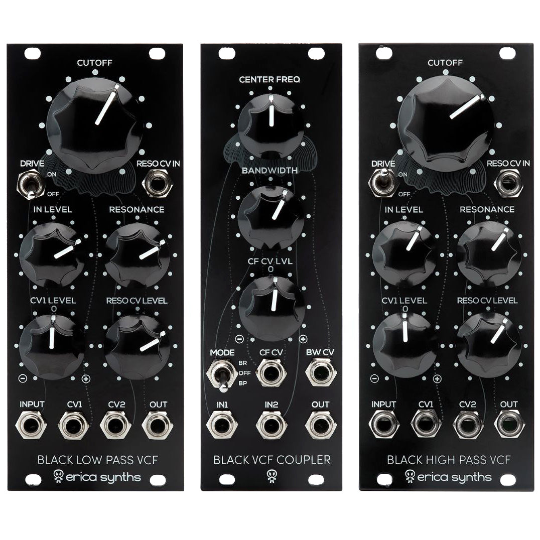 Erica Synths Black LP VCF / HP VCF / VCF Coupler Set