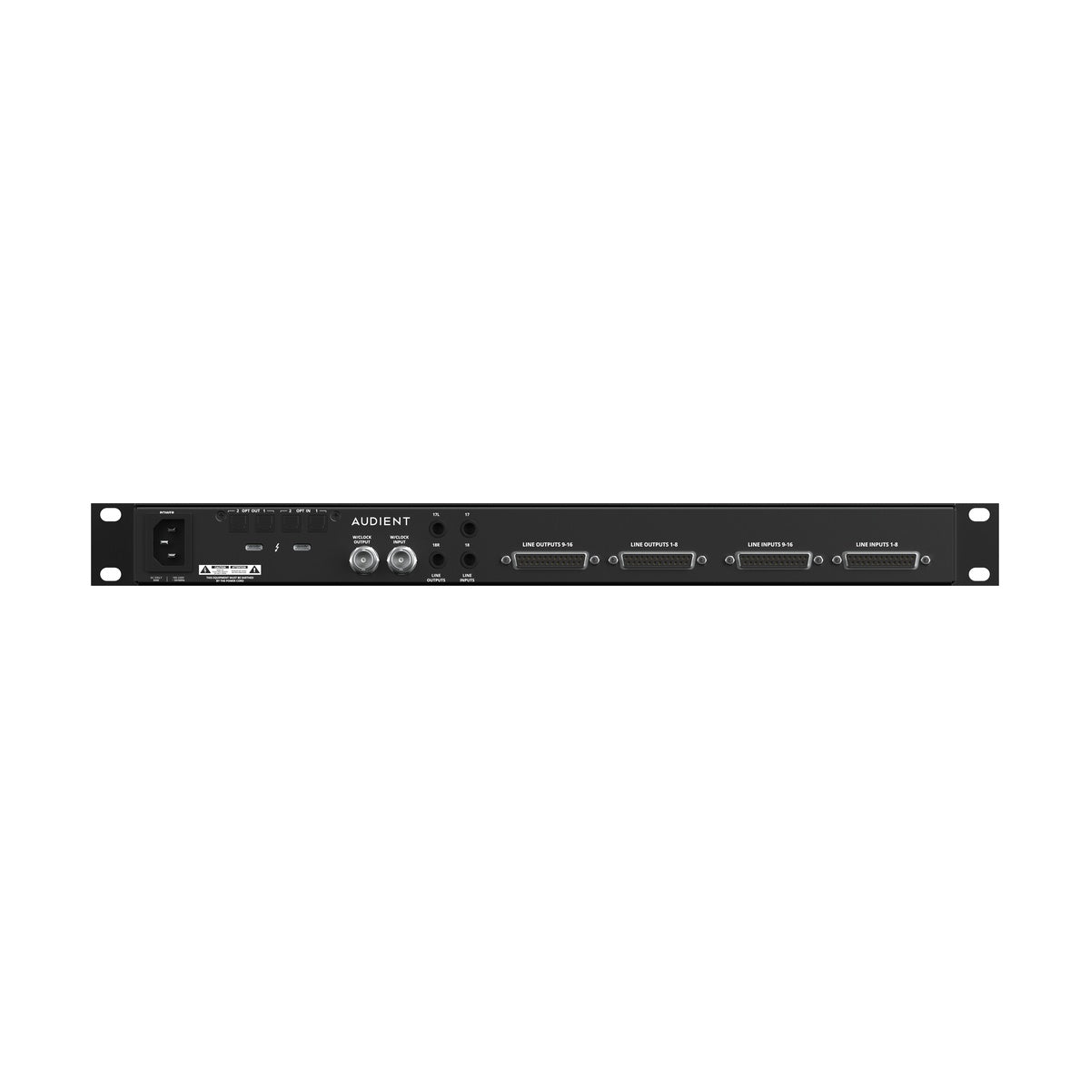 Audient Horizon 16 – interfejs audio Thunderbolt 3, panel tylny