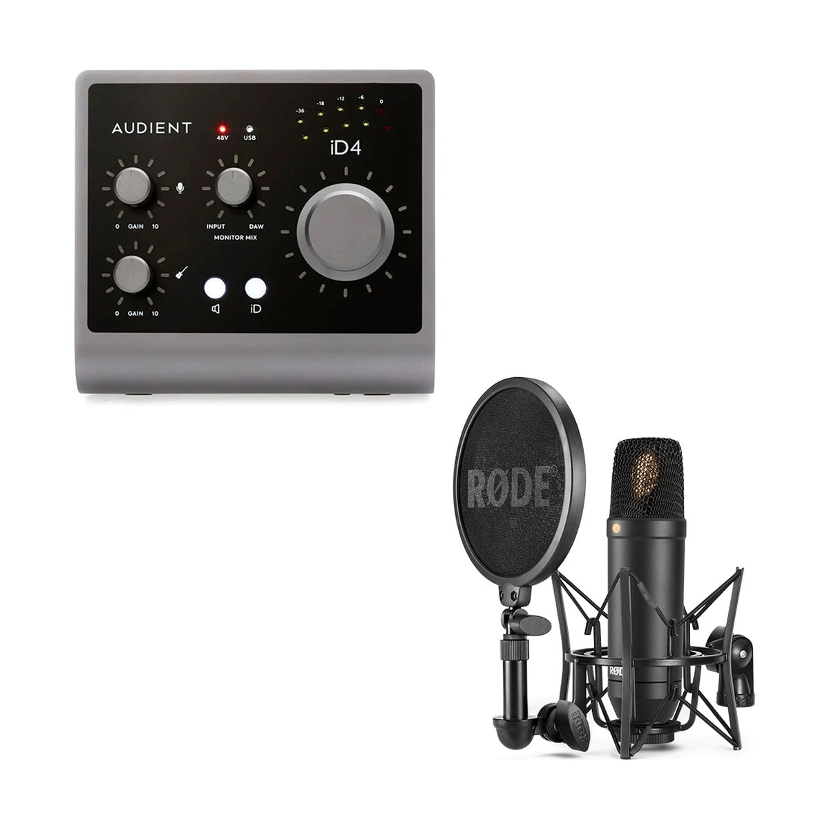 Audient iD4 MKII + RODE NT1 Signature Black