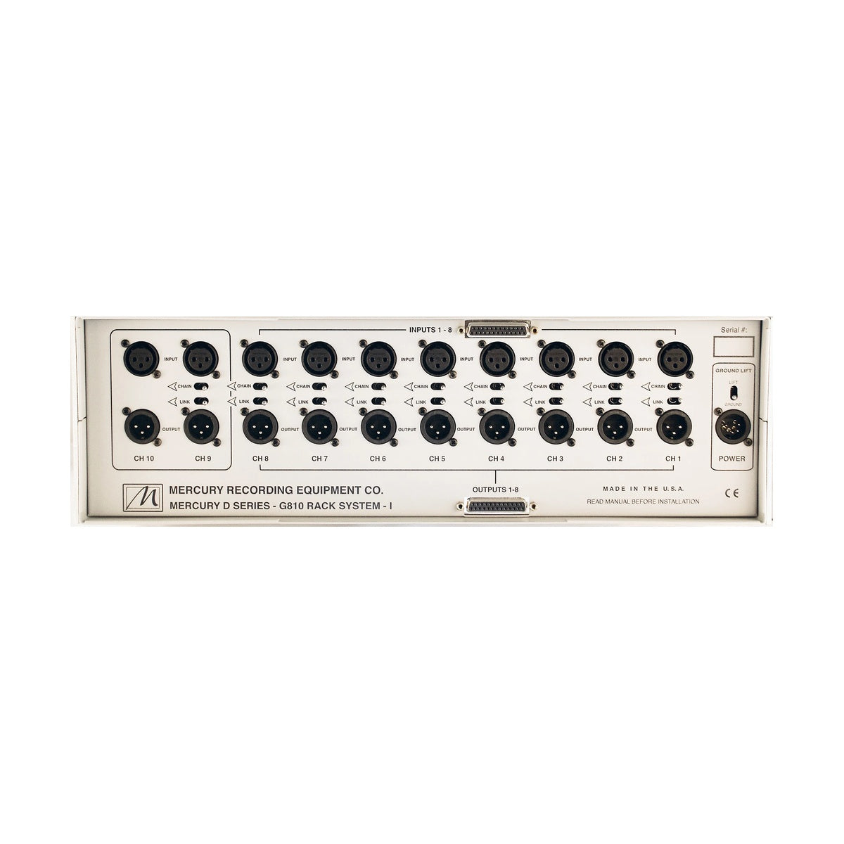 Mercury G810 Rack System-I – rack 500 series na 10 modułów, widok 2