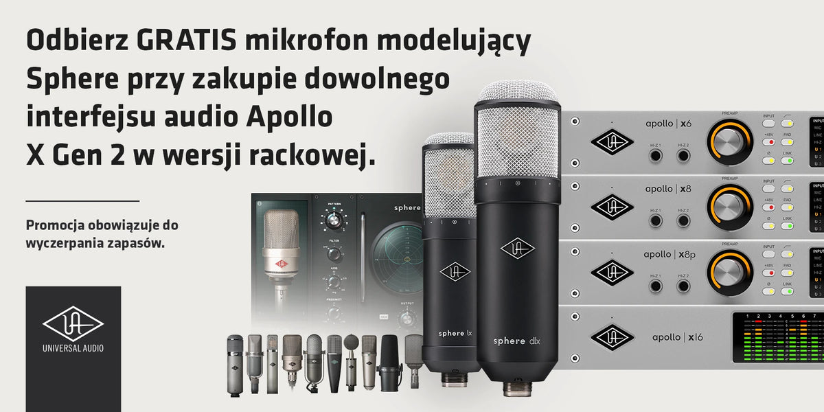 Promocja Universal Audio: Apollo X Gen 2 w wersji rackowej i mikrofony Sphere LX oraz DLX gratis
