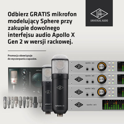 Universal Audio Apollo X Gen 2 plus Sphere GRATIS - promocja do 31.12.2026