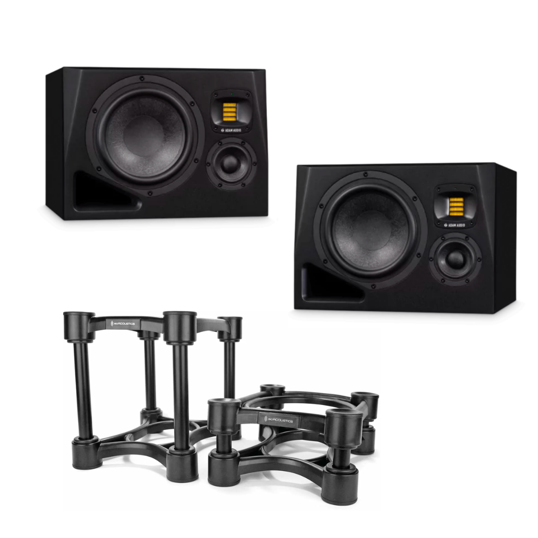 ADAM A8H 2 pcs with IsoAcoustics ISO-200