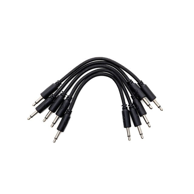 Erica Synths 5 pcs 10 cm braided cables, black