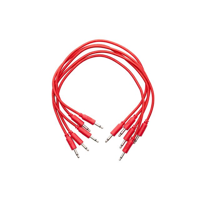 Erica Synths 5 pcs 30 cm braided cables, red