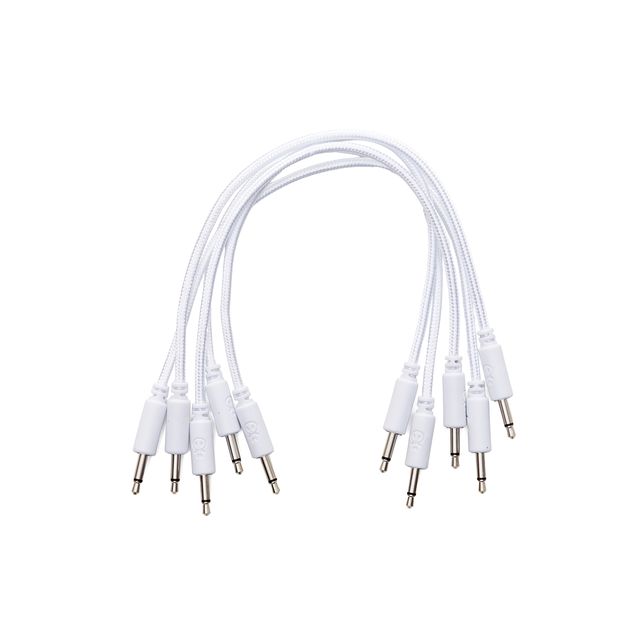 Erica Synths 5 pcs 30 cm braided cables, white