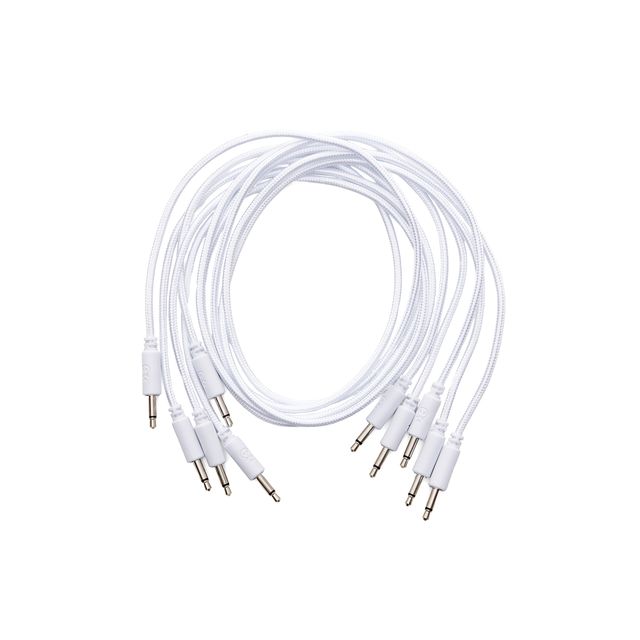Erica Synths 5 pcs 60 cm braided cables, white